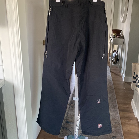 SPYDER • black nylon ski/snowboard pants sz 32x31, M - Picture 2 of 9